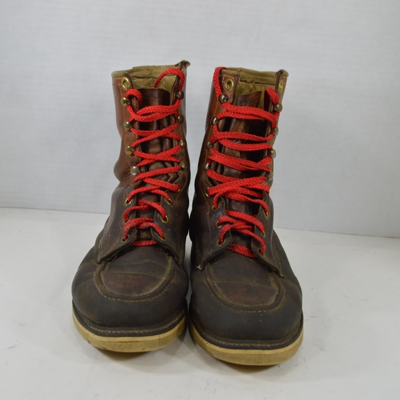 Vitage Vulcan Mens 10 Leather Winter Boots Brown - Picture 3 of 8